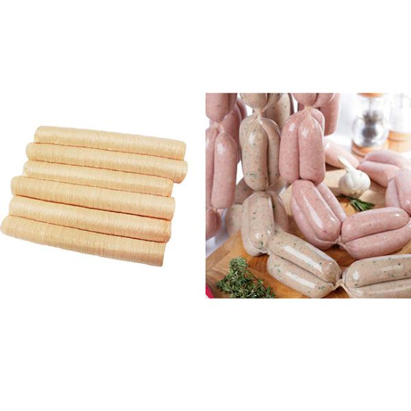 Comércio por grosso de caixas de salsichas comestíveis de colágeno de cor natural