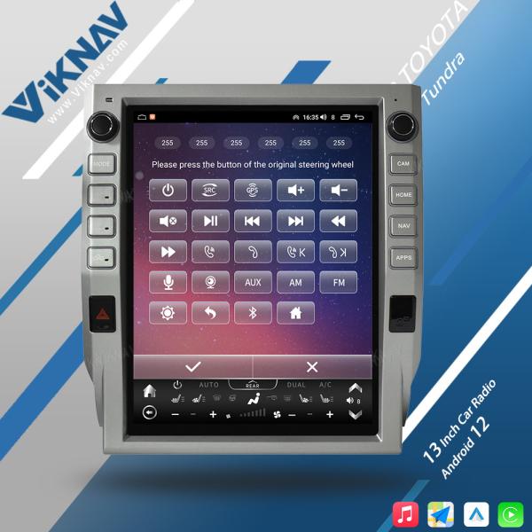 Pós-venda Toyota Tundra Head Unit Car Radio Stereo 2014-2021 Painel sem fio