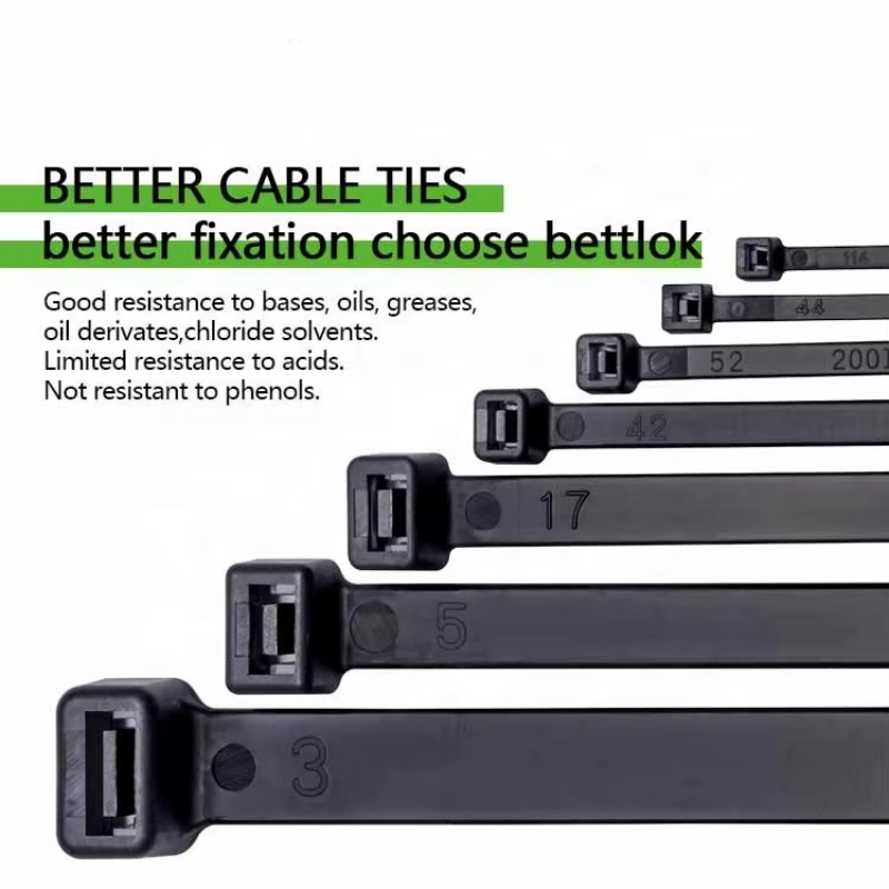 60mm-1500mm Length Self Locking Cable Ties Widely Used High Toughness