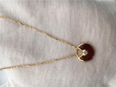 Colar 18K Rose Gold Carnelian de Amulette De da joia de High End Custom do modelo de XS