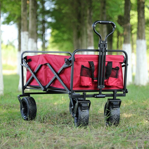 Roll Container Heavy Duty Wheel Outdoor Folding Wagon Cart for Camping and Travelling
