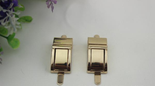 Small design purse metal zinc alloy light gold decorative hardware lock