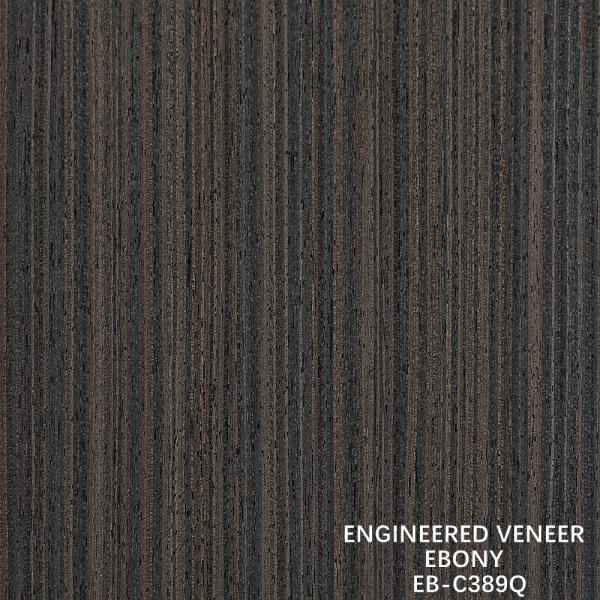 Brown Engineered Wood Veneer EB-C389Q / 916Q / 1238Q / 1320Q Quarter Cut Ebony Veneer Fineline For Door And Cabinet Face