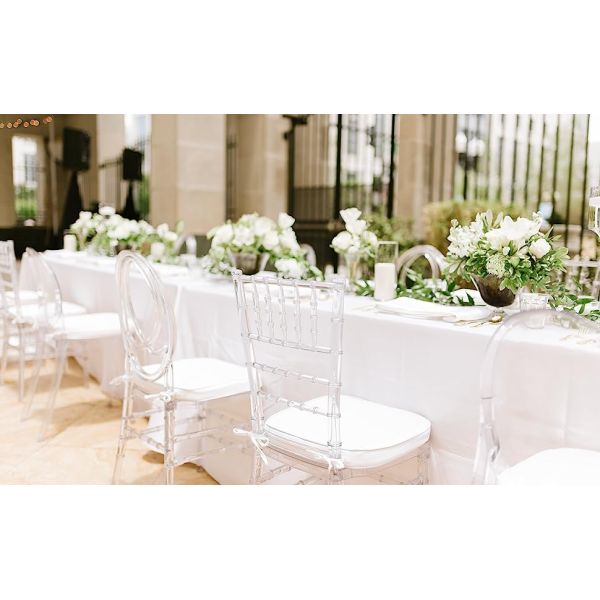 Clear Dining Chairs Crystal Transparent Seat, Modern Dining Chairs, Side Chairs for Wedding Party Event Reception