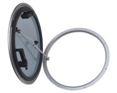 D24.6 Anodized Aluminum Round Boat Hatch With 6mm Tempered Glass