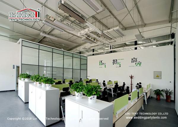 Luxury Glass Wall Flat Roof Aluminum Tents For Office 20m X 40m X 8m
