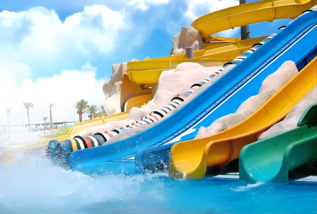 Parent Child Combination Swimming Pool Slide Impact Resistant 1.5-2m