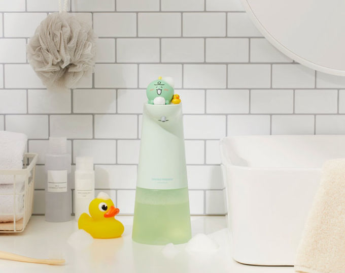 Зеленый милый автоматический пениться распределителя ROHS 8.45oz Touchless мыла