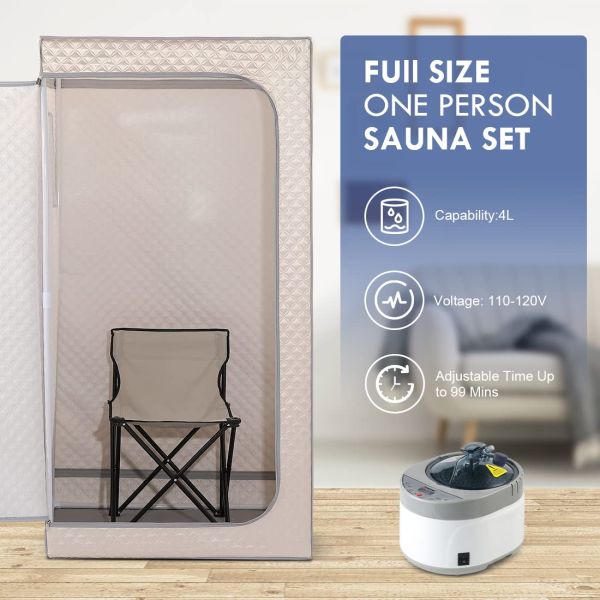 Full Size Folding Portable Steam Sauna OEM / ODM Portable Sauna Tent