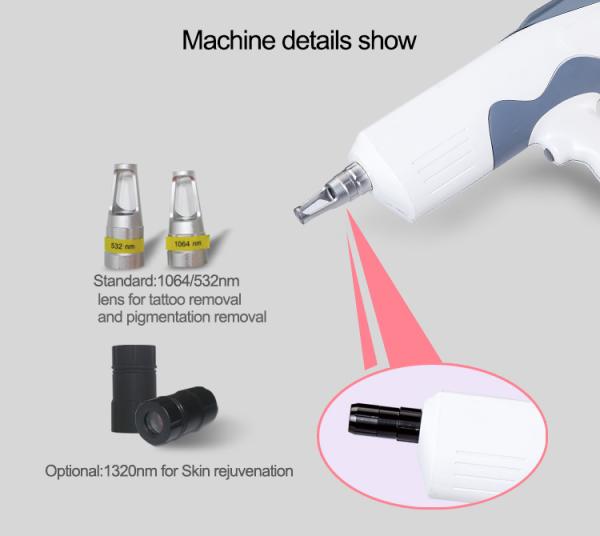 Protable Q - Switched ND YAg Laser Tattoo Removal Equipment With 1064nm / 532nm