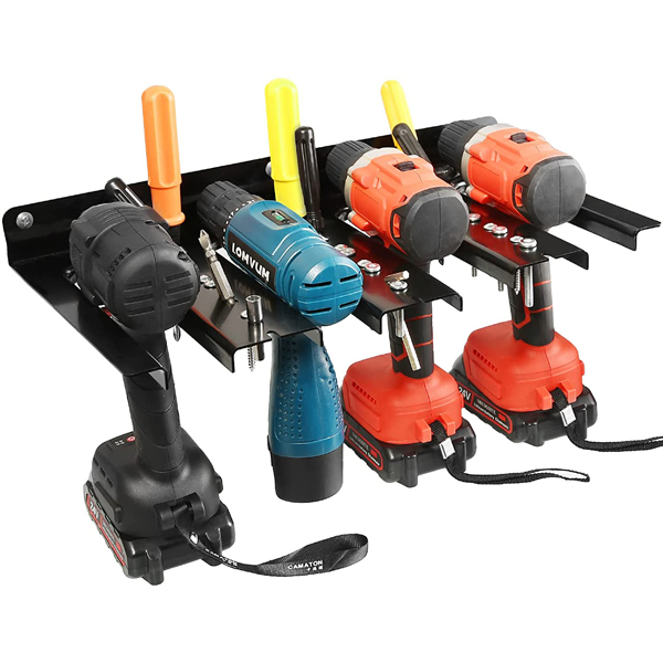 Электроинструмент беспроводное сверление Стальная стойка для хранения для тяжелой работы Алюминиевый организатор держатель