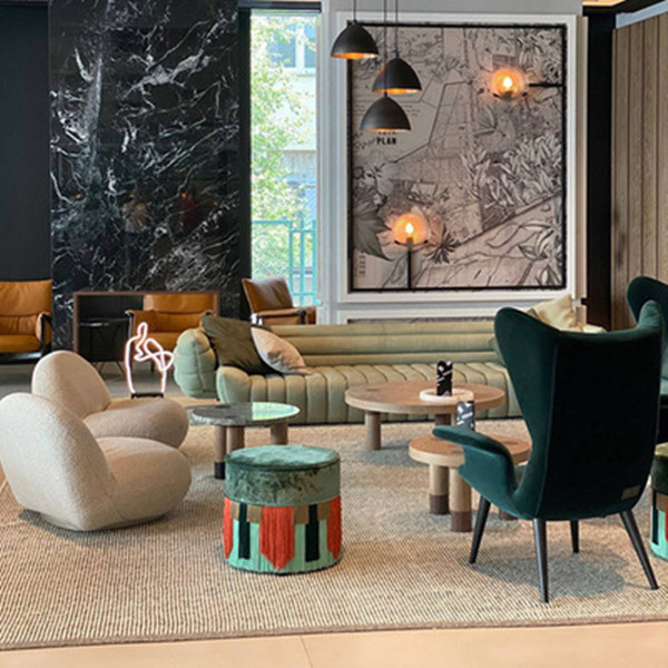 Современный обитый софы кресла слипера фаэтона софы серый цвет 4 Seater обратимой секционный