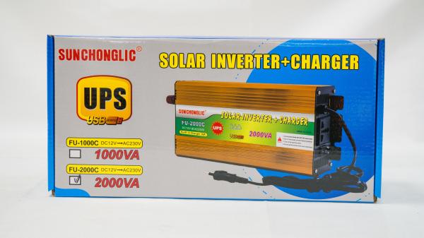 Sistema de cargador de inversor inteligente 2000W con defensa de sobrecarga de 12V a 220V de conversión de potencia UPS Charger