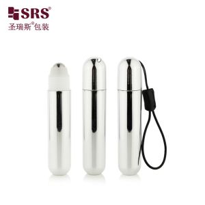 RPPG 20ml Custom Electro Plating Silver Colored Pp Pcr Plastic Roller Bottle For Serum Skin Care