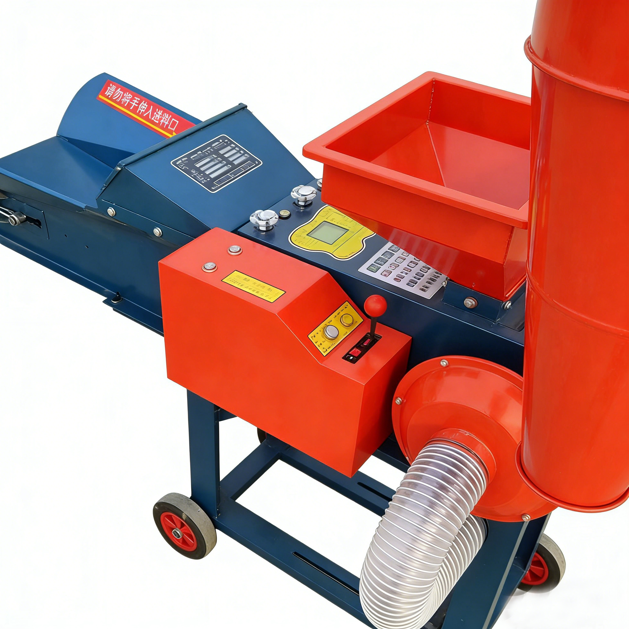 2 In 1 Chaff Cutter Grass Shredder Machine High Speed 1-2.8t/H Feed Capacity