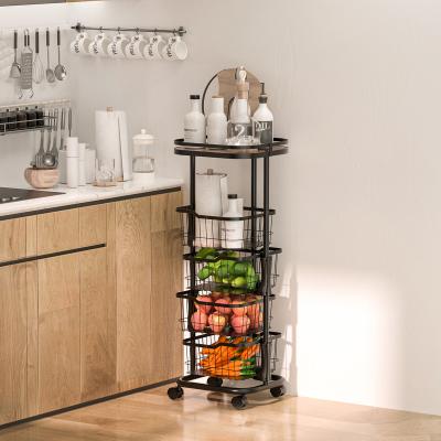 Standing Type Metal Storage Cart Organizer Trolley Cart For Functional Design