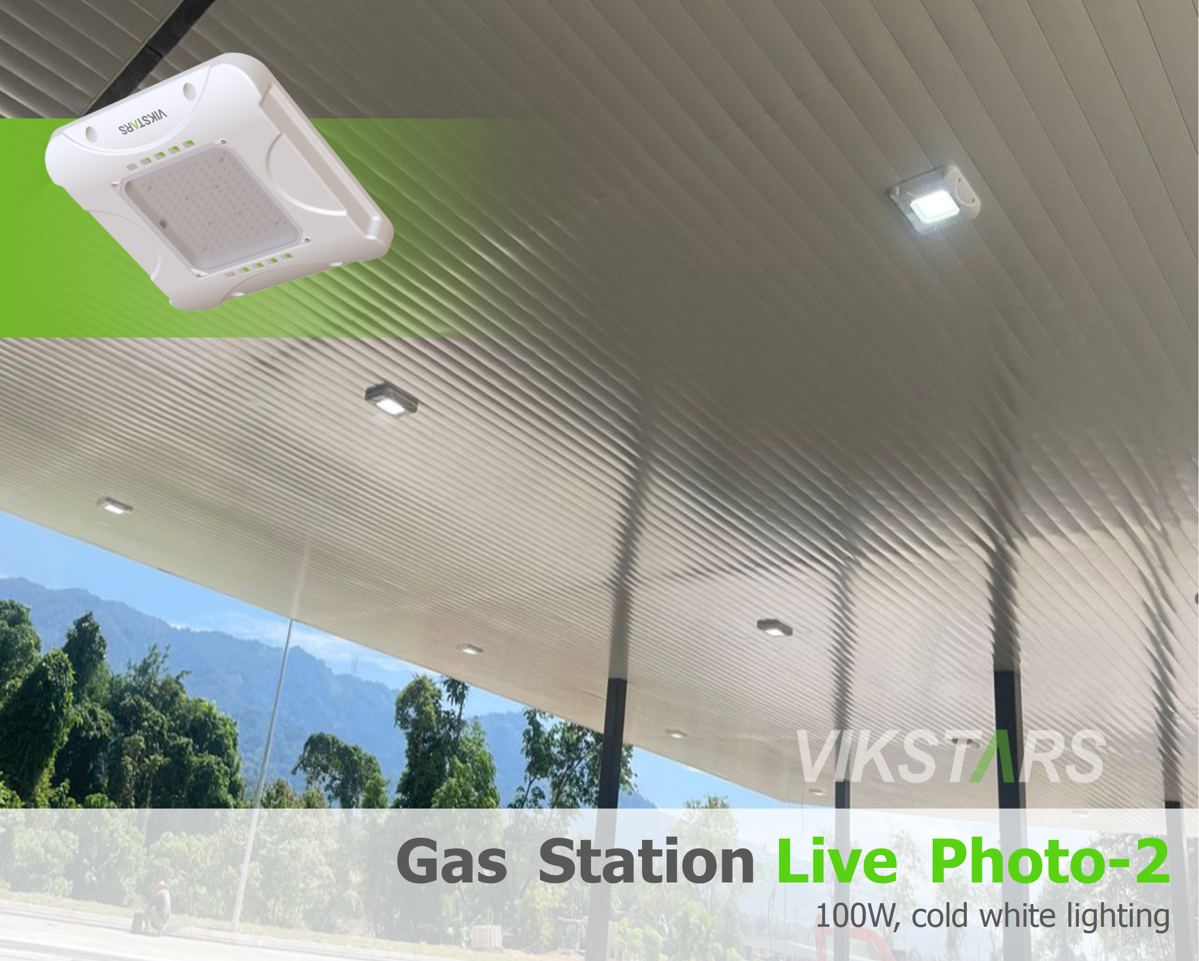 High Quality 135lm/w 100W 150W 200W LED Gas Station Lights Support SKD Lamp Kit Canopy Lights for Petrol Stations