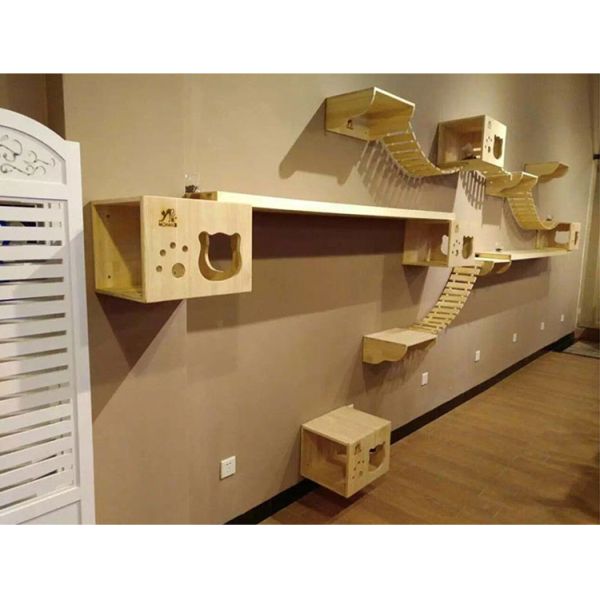 Cat Hammock with Two Removable Covers and Raised Wooden Frame Customized Logo Acceptable