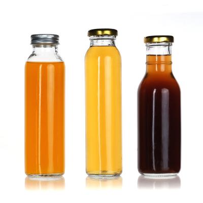 200ml 250ml 16 Oz Glass Juice Bottles Beverage Container In Bulk
