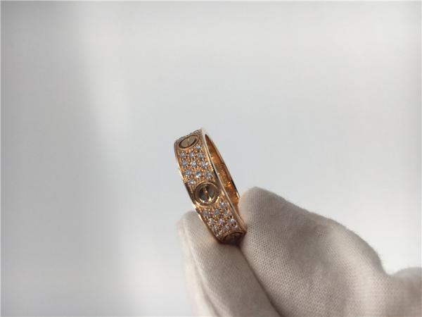 Joia luxuosa do ouro das alianças de casamento, aliança de casamento luxuosa do amor do ouro 18K