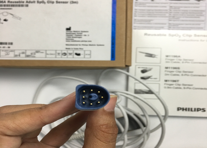 Phlip M1196A ЭКГ запасные части, датчик пальцев 3M с 8 PIN-коннектором