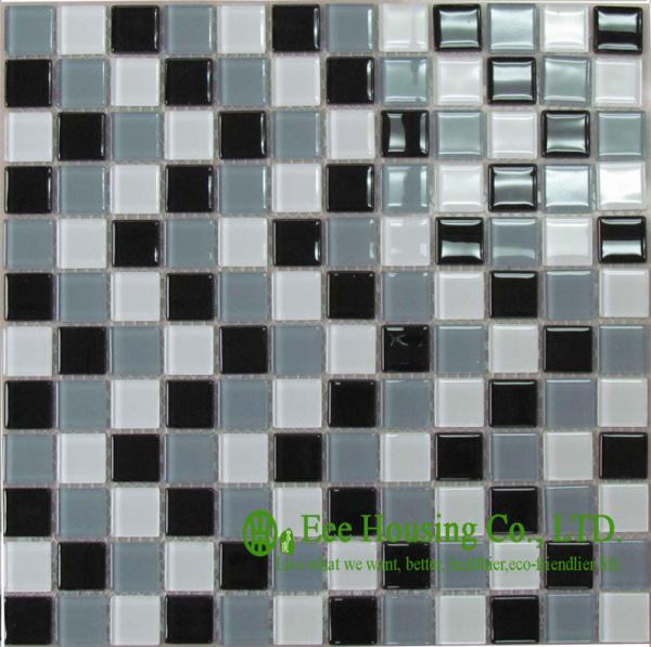 Anti-dust 300mm*300mm Glass Crystal Mosaic Tile for House Decoration,Fade resisitance