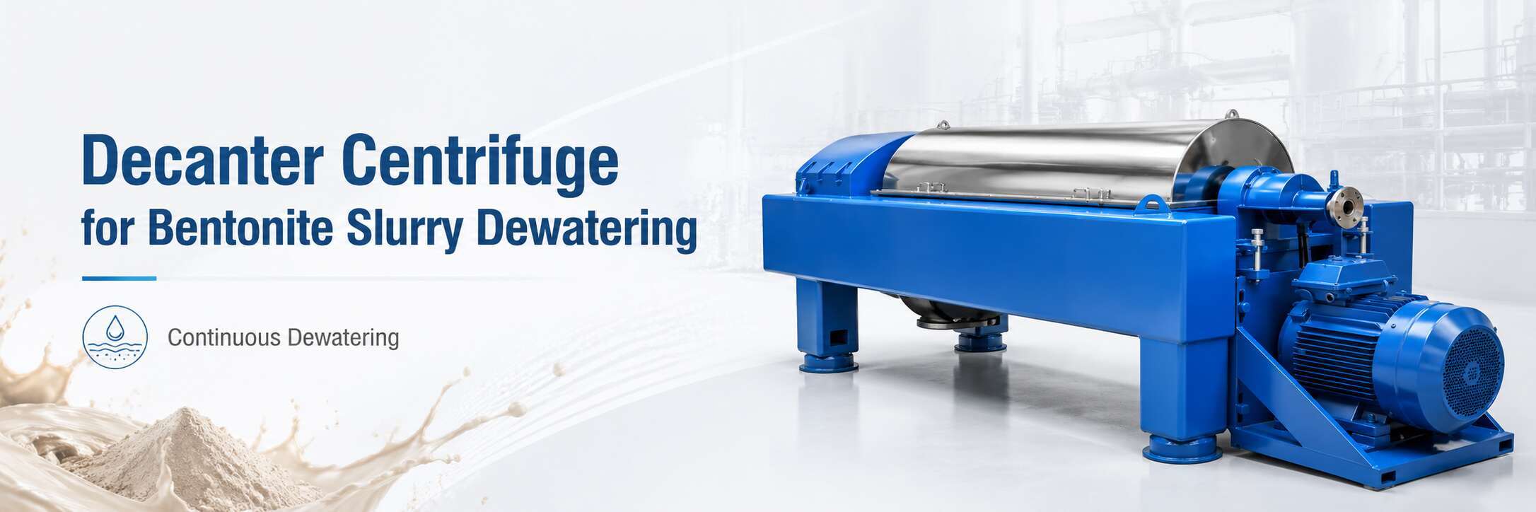 Decanter Centrifuge for Bentonite Slurry Dewatering