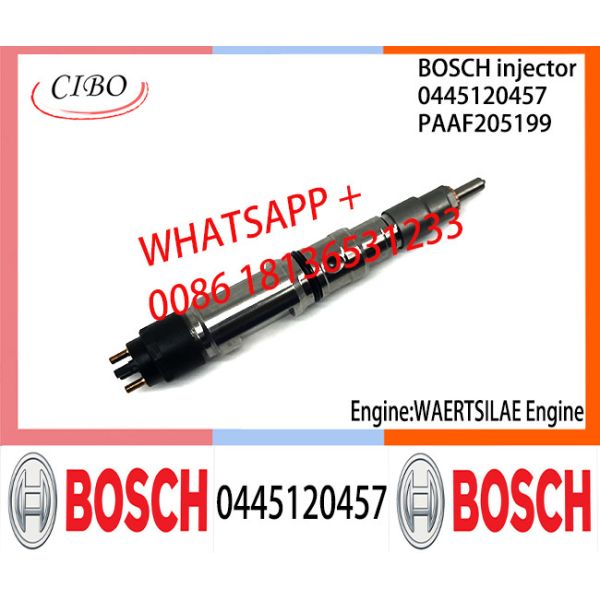 Conjunto original 0445120457 PAAF205199 do injetor de combustível diesel de BOSCH 0445120457 para o motor de WAERTSILAE