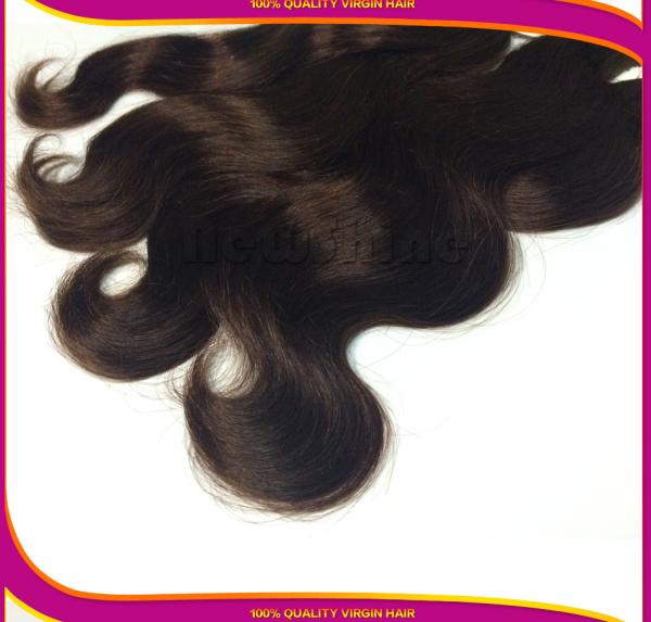 Guangzhou 100% Human Hair Light Brown Brazilian Virgin Hair Body Wave With Same Color 4# Closures No Shedding No Tangle