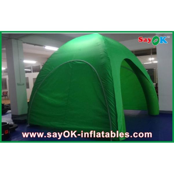 Шатер солнечного брезента шатра воздуха зеленого цвета EnclosureExhibition шатра крышки купола Солнца гигантского раздувного/PVC располагаясь лагерем