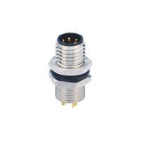 Sensor M8 8 Pin Female Connector dos conectores circulares da miniatura da montagem do painel