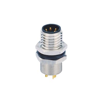 Sensor M8 8 Pin Female Connector dos conectores circulares da miniatura da montagem do painel