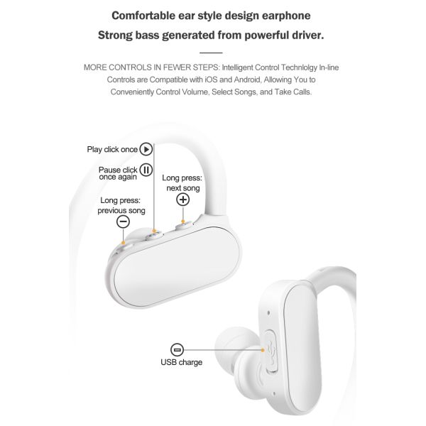 80mAh Sports Bluetooth Earphones