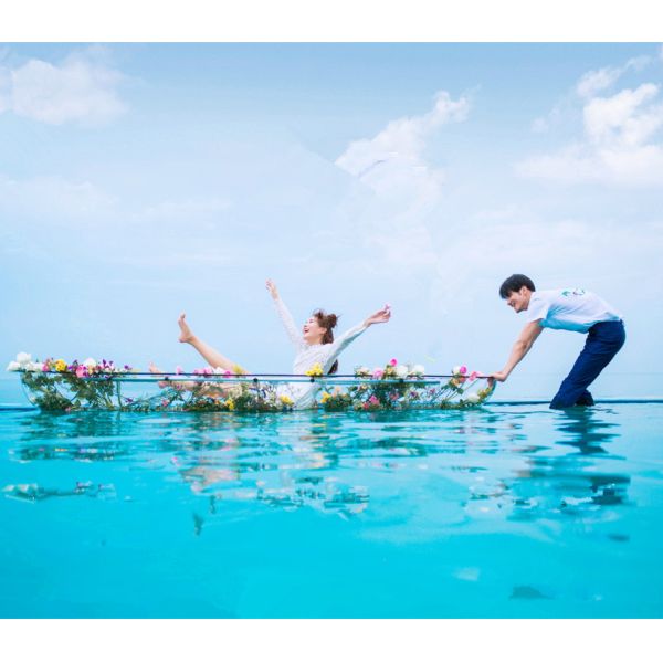 Polycarbonate Canoe Kayak Fishing , Lake / River Fishing Boats Easy Carrying