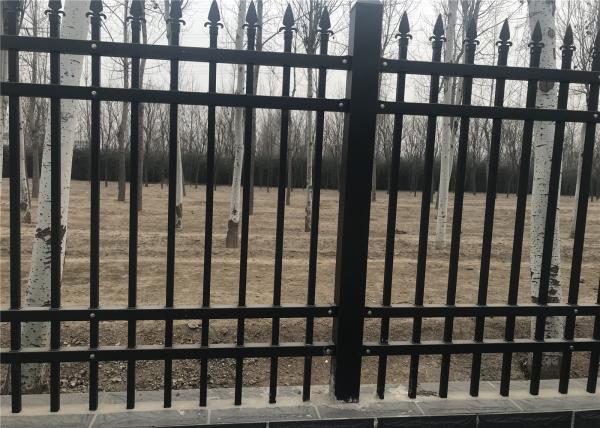 Interpon Coated Bronze Wire Full Weld Garrison Steel Picket Fence Industrial Security Fencing