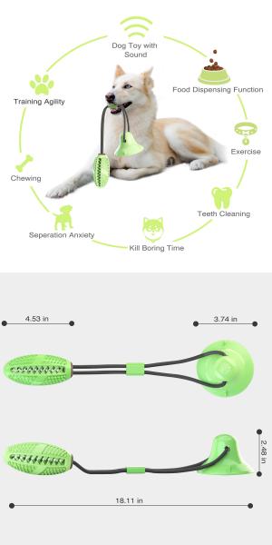 Puppy Separation Anxiety Toys TPR Teeth Cleaning Chew Toys 400mm OEM For Anxious Dogs