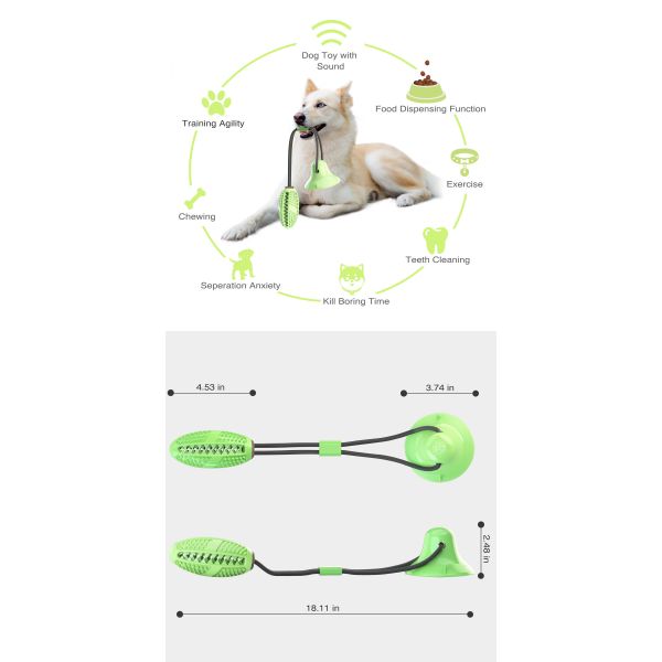 Puppy Separation Anxiety Toys TPR Teeth Cleaning Chew Toys 400mm OEM For Anxious Dogs