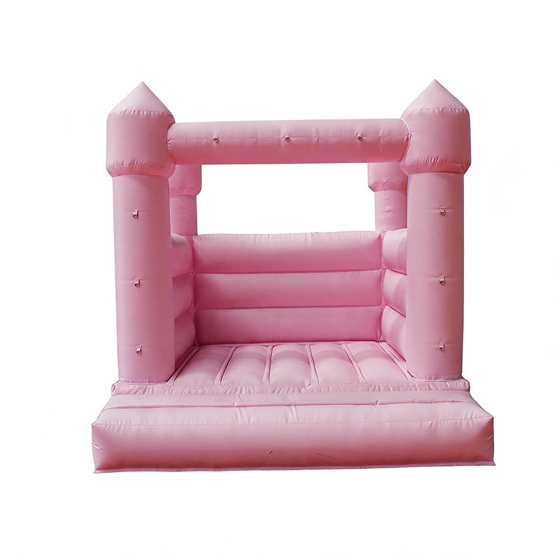 Multi Style Pastel Inflatable Bounce Castle, White Pink Inflatable Jumping House for Wedding Party Rental