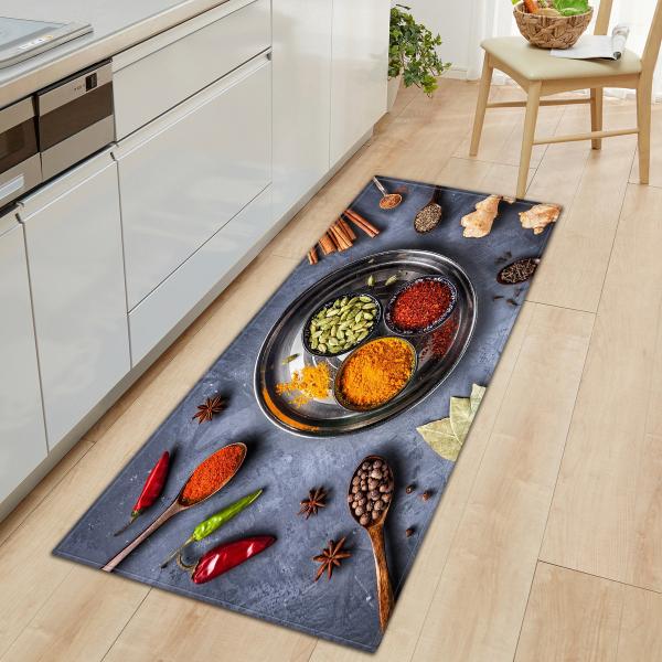 Os tapetes dos corredores da cozinha do agregado familiar fazem à máquina o anti tapete lavável da sala de visitas do patim