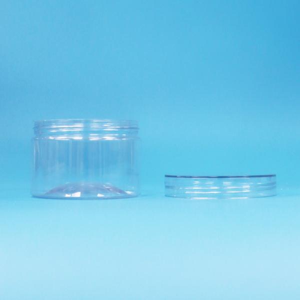 Clear Easy Open Cylinder Plastic PET Jar Screw Lid For Dried Fruit Candy Cookies