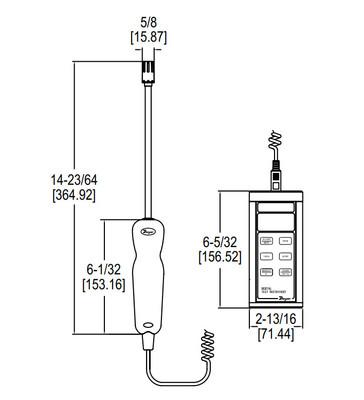 Original Dwyer 485B THERMO-HYGROMETER (Model 485B-1)