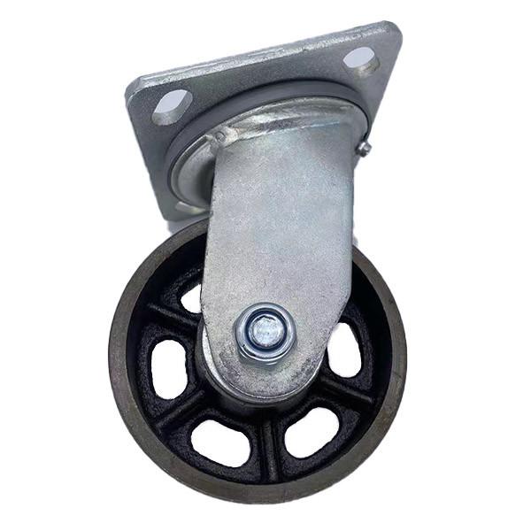O rodízio do giro roda rodízios resistentes do rodízio do ferro fundido 8 polegadas
