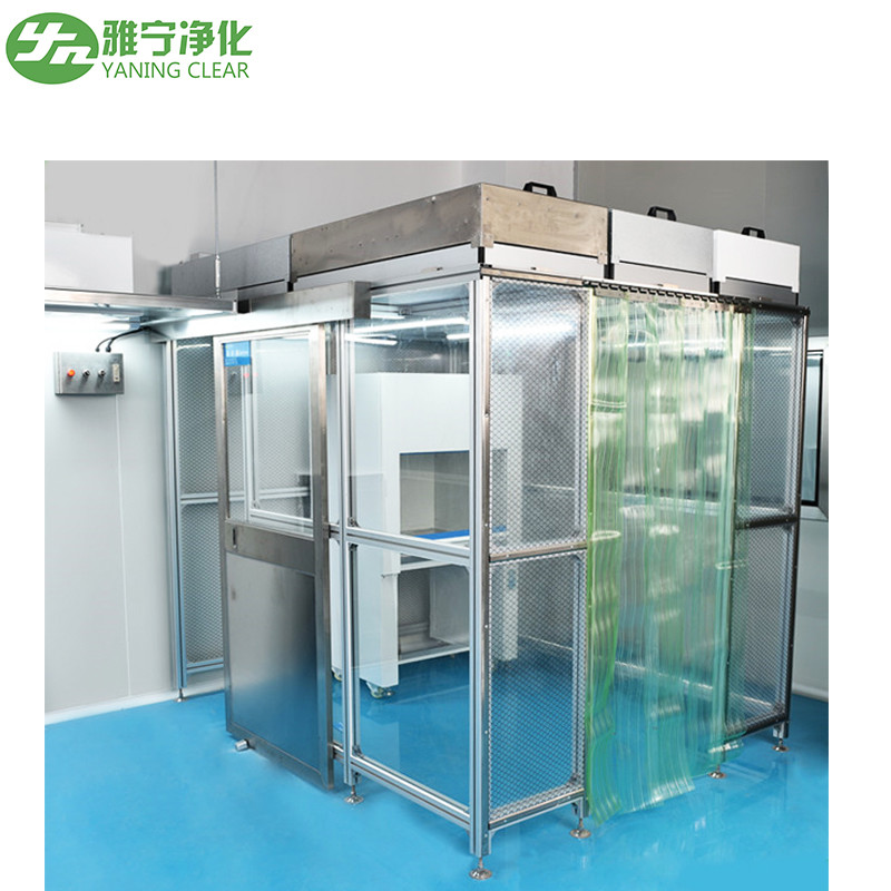 YANING GMP Стандарт ISO5 Модульная чистая комната Мягкая и твердая стена Чистая комната Чистая будка