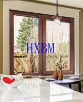 Le double adapté aux besoins du client de couleur a glacé la vue de 70mm Windows en aluminium plaqué en bois pour le marché de Moyen-Orient