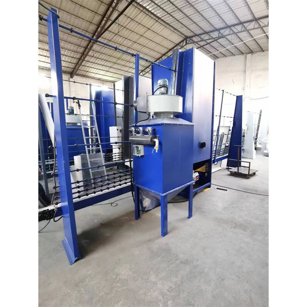 Industrial Automatic Vertical Glass Sandblasting Machine For Sandblast Glass / Mirror