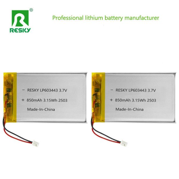 3.7V 850mAh Lithium Polymer Battery Rechargeable LiPo for Bluetooth Headsets