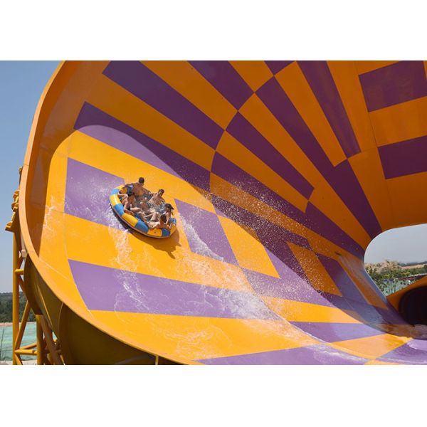 Exciting Fiberglass Big Tornado Water Slide 4 Loads For Outdoor Water Park
