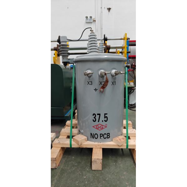 37.5kVA Single-Phase Pole-Mounted Distribution Transformer with ONAN Cooling and Silicon Steel Core