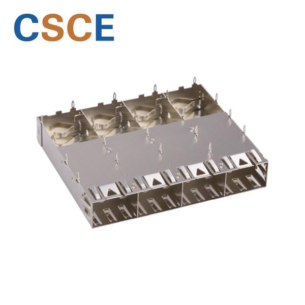 1 * 4 Cage Ports SFP Optical Connector Pipes Fiber Plug SFP Module Connector