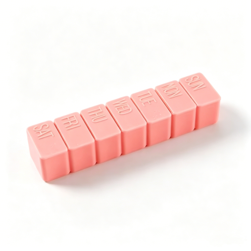 7-Slot Weekly Pill Case Matte Finish Medical Promo Gift